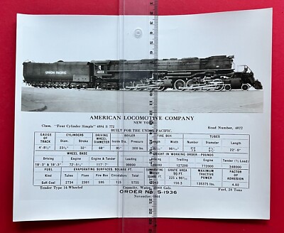 großes Werksfoto Foto USA Union Pacific Railroad Company 1941 Dampflok  ( F21535