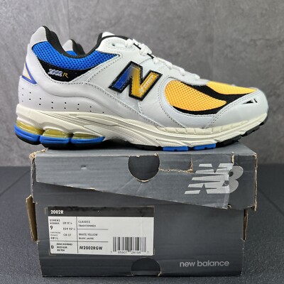 New Balance 2002R Vibrant Apricot Size 9 Mens White Blue Shoes