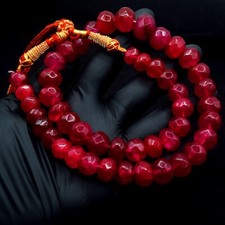 Niesamowity masywny rubin 606,00 Cts Niesamowity wycięty naszyjnik z koralików Biżuteria VK 32 E648