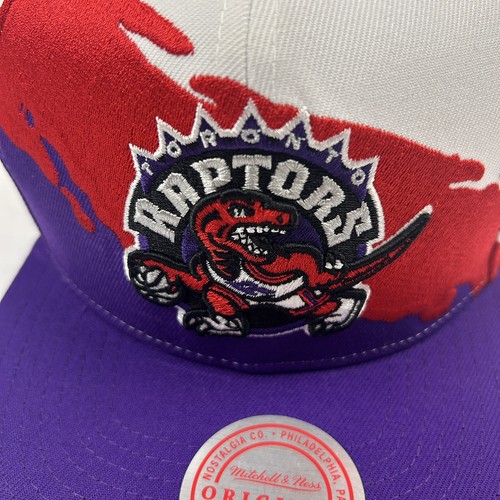 Mitchell & Ness Toronto Raptors Paintbrush Adjustable Snapback Hat Cap - Picture 9 of 10