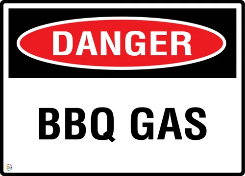 Danger BBQ Gas Sign (DSB17)