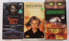 Vintage VHS Stephen King The Night Flier, Firestarter, Golden Years