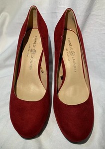 Chinese Laundry Plataforma Rojo bombas Vtrs - 001 Gamuza Marrón Borgoña  Tacones Talla 7.5 | eBay