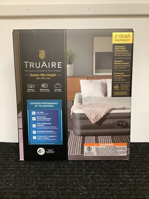 Intex Raised TruAire 18'' Queen Air Mattress with Internal 120V Pump