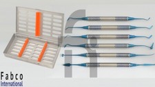Dental Instrument Composite Resin Filling Spatula Titanium Plated Head Kit 6pcs