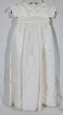 LITTLE BLESSINGS BABY GIRLS' WHITE LONG BAPTISM CHRISTENING DRESS SIZE SMALL