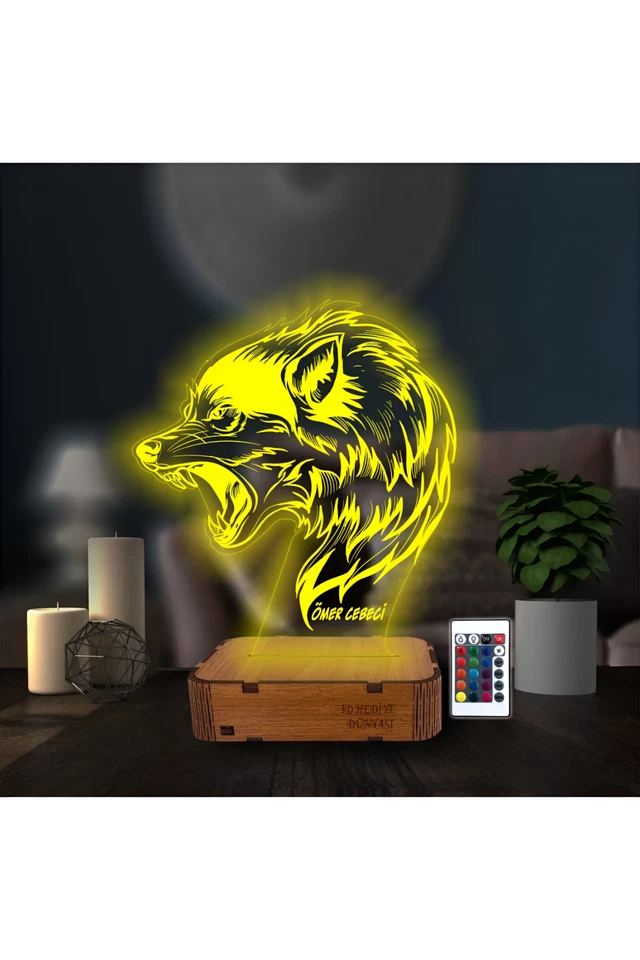 Lámpara de Noche Personalizada LED Iluminada Cambiable Color Control Remoto Regalo Foto 2 de 4