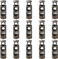 Kordelstopper Doppelloch 20Er Set FüR Kleidung RucksäCke Zelte Schwarz