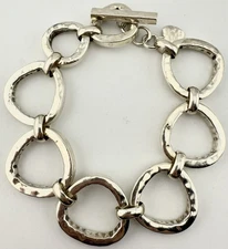 SILPADA B2709 925 STERLING SILVER “SILVER RUSH” 8 3/4” TOGGLE BRACELET K186C