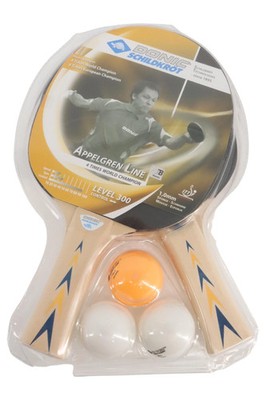 DONIC Tischtennisschläger Set Appelgren Line Level 300 mit 3 Bällen Mehrfarbig