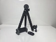 UBeesize Phone Tripod Flexible Stand w Remote Clip Portable Black