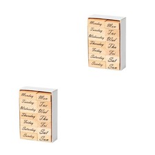 Effortless Weekly Planner Wooden Stamp Set for Scrapbooking Khaki