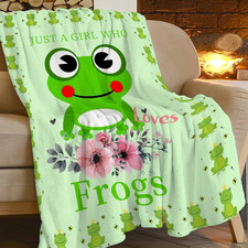 Frog Blanket for Girls Women Super Soft Cozy Frog Animal Stuff Decor Fleece Thro