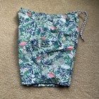 IZOD Saltwater Men’s Hawaiian Floral Pink Flamingo Swim Trunks - Size L - EUC — photo 7