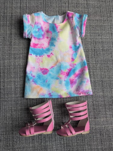 Truly Me Meet Outfit Dress Sandals Show Artsy Side American Girl Doll