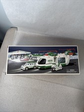 2001 Hess truck Toy Helicopter with Motorcycle and Cruiser New in Box