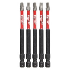 Milwaukee 48-32-4579 T25 Torx Shockwave Impact 3-12 Power Bits 5 Pk