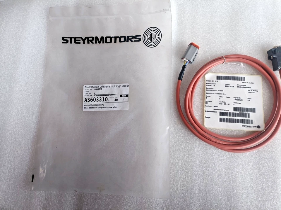 Steyr Motors 2206201/0 Diagnose Cable 2206201-0 102456 LDL23442 - Image 4 of 4