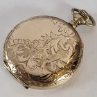 I32 BEAUTIFUL 1913 14k GOLD FILLED HUNTING CASE ANTIQUE ELGIN POCKET WATCH RUNS!
