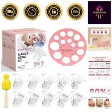 Adjustable 10PCS Flange Sizing Kit - 13/15/17/19/21mm for Breastfeeding Support