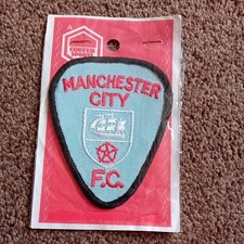Vintage Manchester City FC Coffer Sports Sew On Patch 1970s Original Packaging
