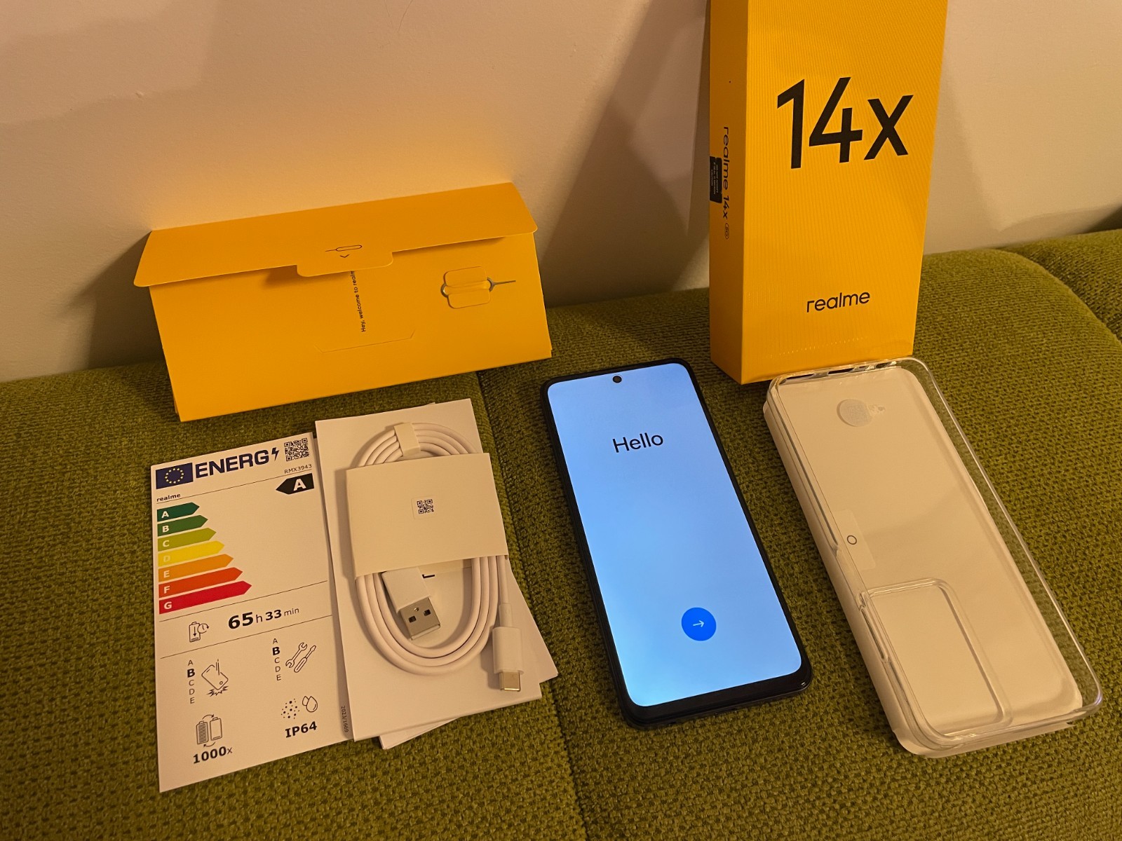 Realme 14x 5G 8+256GB BLACK ---NOT USED---GLOBAL EDITION