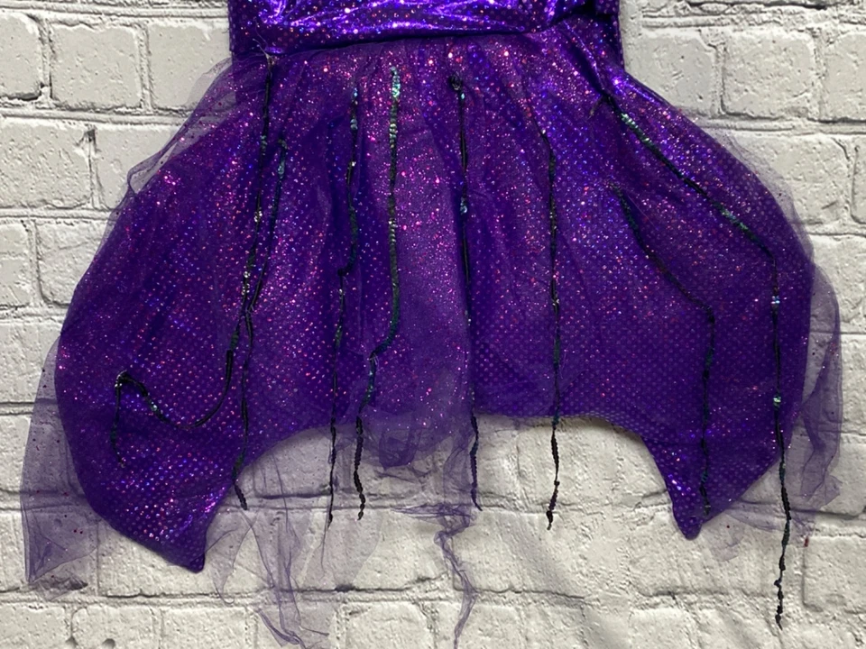 Mermaid Merman Purple Sparkle 3 Piece Adult L XL Costume Drama Dept As Is - Image 4 of 4