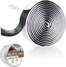 Professional Grade Double Side Butyl Tape, Black White 3/4 Inch x 6.9 Feet RV...