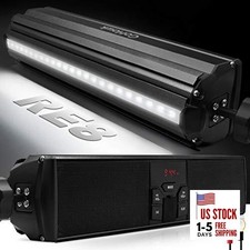 Bluetooth Motorcycle Speakers, Waterproof Speakers with LED Lights, 360 