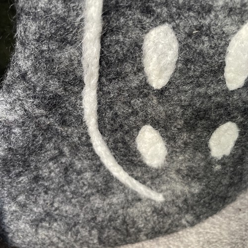 Dharma Dog Karma Cat Wool Owl Cat Cave Pet Bed Gray White Brown Bohemian Boho - Picture 5 of 7