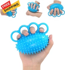 Hand Exercise Ball Finger Therapy - Grip 1 Count (Pack of 1), blue 