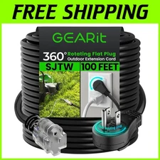 Weatherproof 100ft Extension Cord for Outdoor Landscaping