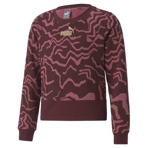 PUMA Alpha Aop Crew Neck Sweatshirt Youth Girls Size 4T 67022545