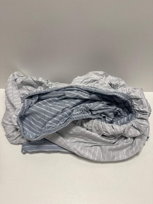 See Desc Twin/Twin XL 400 Thread Count Performance Sheet Set Blue Stripe - Thres