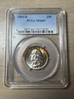 1964 D Washington Quarter PCGS MS 66 + Plus Grade Rainbow Toning