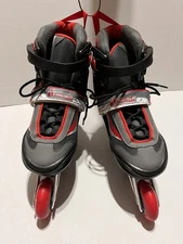 Chicago Skates Adjustable Inline Skates Blk/Red Youth Large 5-8 Great Condition