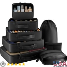 8PC Lightweight Travel Packing Cubes Set Durable Organizers Storage Bags New