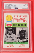 Hank Aaron Hack Wilson CARD GRADED PSA 8 NM- MINT 1979 TOPPS ALL-TIME RBI LEADRS