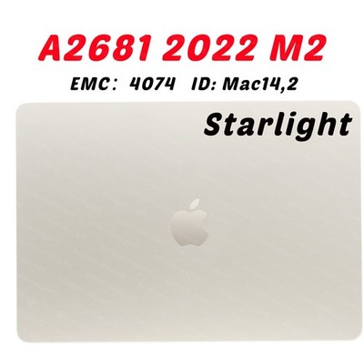 New for Macbook Air 13'' M2 2022 A2681 Full LCD Display Starlight W/ LID Sensor
