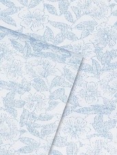 Laura Ashley FULL Blossoming Blue Floral 4 Pc Sheet Set 300TC Cotton Sateen NWT