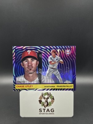 Chase Utley 2025 Topps Chrome Platinum #479 Vibrations Refractors #/250