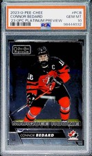 2023-24 OPC Platinum Preview Connor Bedard Blackhawks PCB PSA 10 Gem Mint