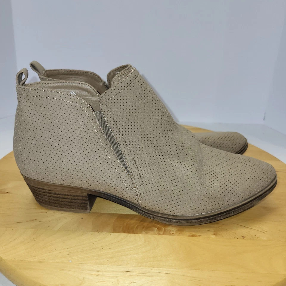 Zapatos de mujer Rampage botín talla 8M tostados hasta el tobillo 1,5" tacón bloque Tesla aspecto de malla Foto 2 de 4