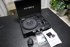 Victrola Vintage 3-Speed Portable Suitcase Record Player with Built-in speakers