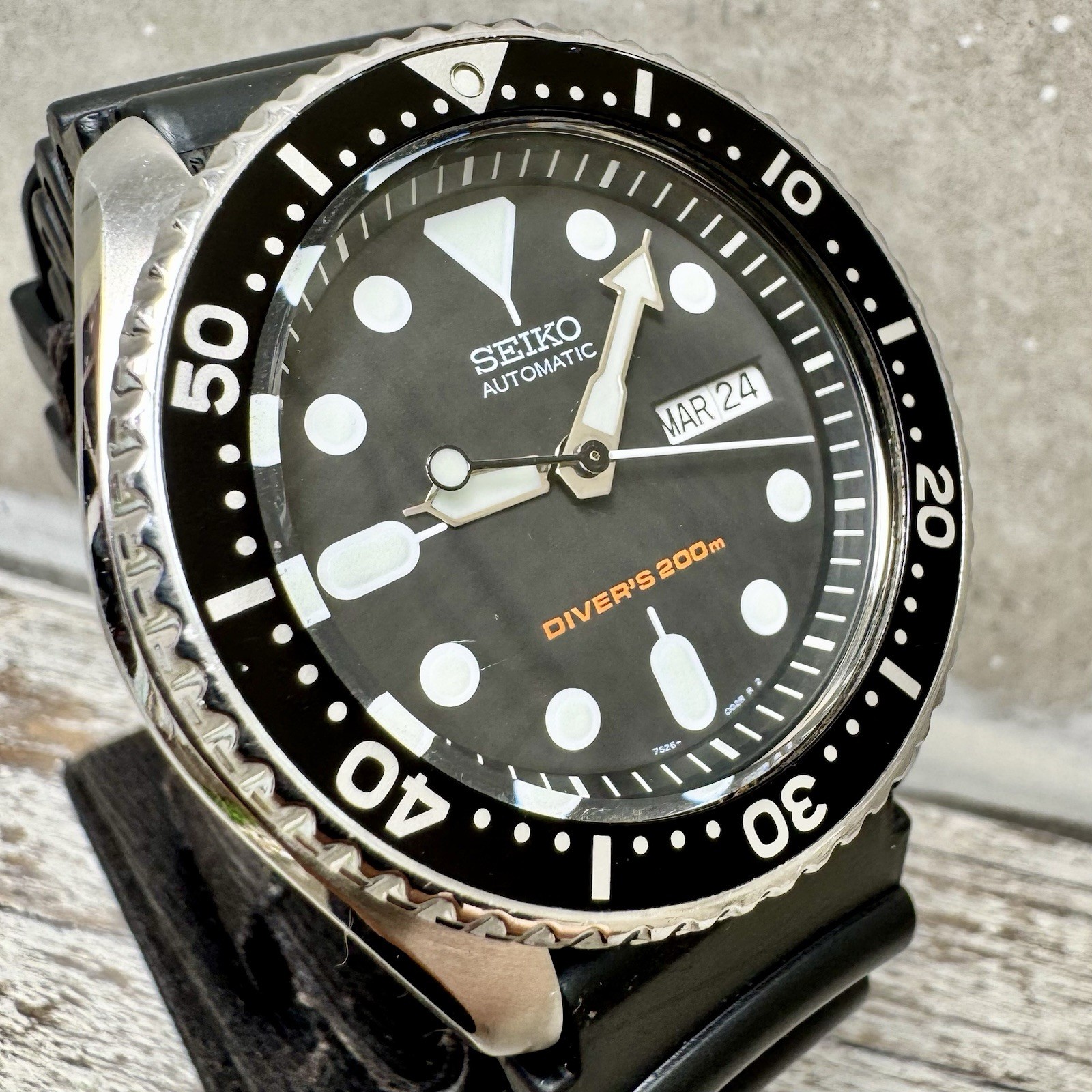 Seiko Automatic Diver's 200m SKX007 7S26-0020 Scuba Diver JDM Black Bezel 42mm image 5