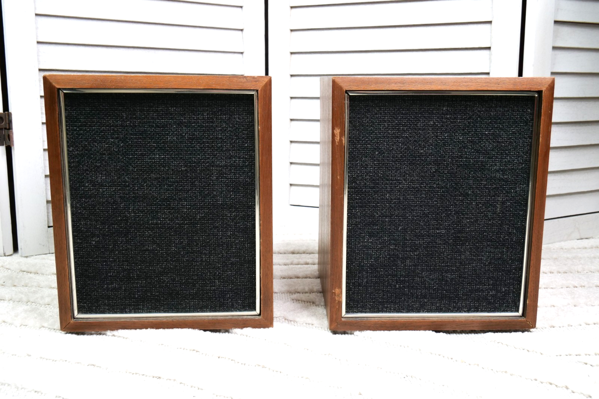 Vintage Panasonic RD-7672 Speakers Pair Wood Cabinet 16 Ohm Japan