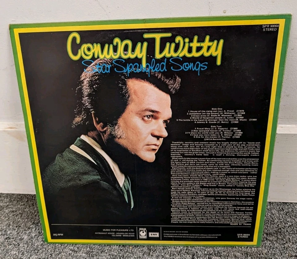 Conway Twitty - Star Spangled Songs (LP, Comp) - Image 2 of 2