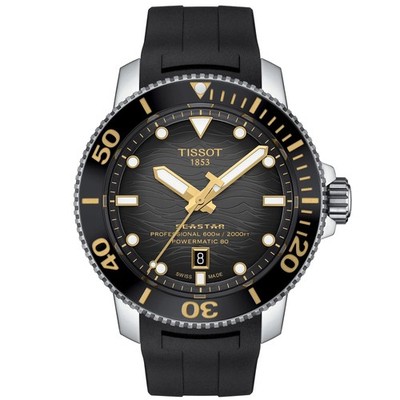 Unbenutzte TISSOT Seastar 2000 T120.607.17.441.01 schwarze Herrenuhr in Box