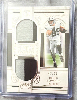 Panini 2025 Natl Treasures Brock Bowers Raiders ST-BBS /99 MEM