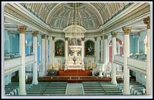 Postcard Sacred Heart Church Morin Studio Webster MA C49